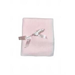 NEW JULIANA baby dotted/textured knit blanket in light pink